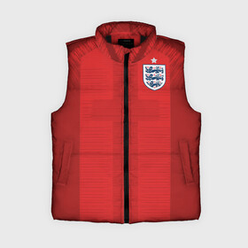 Женский жилет утепленный 3D с принтом England away WC 2018 в городе Новоалтайск,  |  | cup | england | fifa | russia | world | англия | мира | россия | чемпионат