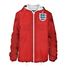 Мужская куртка 3D с принтом England away WC 2018 в городе Новоалтайск, ткань верха — 100% полиэстер, подклад — флис | прямой крой, подол и капюшон оформлены резинкой с фиксаторами, два кармана без застежек по бокам, один большой потайной карман на груди. Карман на груди застегивается на липучку | cup | england | fifa | russia | world | англия | мира | россия | чемпионат