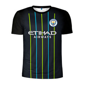 Мужская футболка 3D спортивная с принтом Man City Форма Гостевая 18/19 в городе Новоалтайск, 100% полиэстер с улучшенными характеристиками | приталенный силуэт, круглая горловина, широкие плечи, сужается к линии бедра | 2019 | aguero | city | de bruyne | kevin | kit | kun | manchester | sergio | горожане | де брюйне | кан | кевин | манчестер | новая | серхио | сити | форма | футбольная