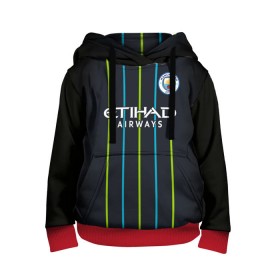 Детская толстовка 3D с принтом Man City Форма Гостевая 18/19 в городе Новоалтайск, 100% полиэстер | двухслойный капюшон со шнурком для регулировки, мягкие манжеты на рукавах и по низу толстовки, спереди карман-кенгуру с мягким внутренним слоем | 2019 | aguero | city | de bruyne | kevin | kit | kun | manchester | sergio | горожане | де брюйне | кан | кевин | манчестер | новая | серхио | сити | форма | футбольная