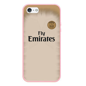 Чехол для iPhone 5/5S матовый с принтом PSG Форма Новая Away 18 19 в городе Новоалтайск, Силикон | Область печати: задняя сторона чехла, без боковых панелей | Тематика изображения на принте: 2019 | fcb | paris saint germain | psg | псж | форма | футбольная