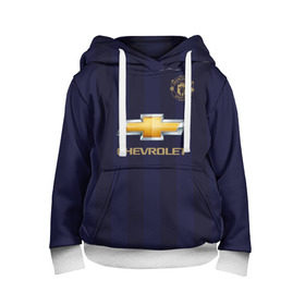 Детская толстовка 3D с принтом Man United Форма Away 18/19 в городе Новоалтайск, 100% полиэстер | двухслойный капюшон со шнурком для регулировки, мягкие манжеты на рукавах и по низу толстовки, спереди карман-кенгуру с мягким внутренним слоем | mu | манчестер юнайтед | мю | форма
