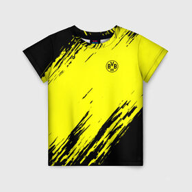 Детская футболка 3D с принтом FC Borussia 2018 Original в городе Новоалтайск, 100% гипоаллергенный полиэфир | прямой крой, круглый вырез горловины, длина до линии бедер, чуть спущенное плечо, ткань немного тянется | Тематика изображения на принте: боруссия | дортмунд