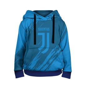 Детская толстовка 3D с принтом Juventus 2018 Original в городе Новоалтайск, 100% полиэстер | двухслойный капюшон со шнурком для регулировки, мягкие манжеты на рукавах и по низу толстовки, спереди карман-кенгуру с мягким внутренним слоем | Тематика изображения на принте: 