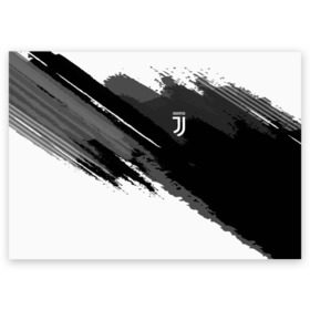 Поздравительная открытка с принтом FC Juventus Original 2018 в городе Новоалтайск, 100% бумага | плотность бумаги 280 г/м2, матовая, на обратной стороне линовка и место для марки
 | Тематика изображения на принте: football | soccer | ювентус