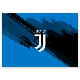 Поздравительная открытка с принтом JUVENTUS SPORT в городе Новоалтайск, 100% бумага | плотность бумаги 280 г/м2, матовая, на обратной стороне линовка и место для марки
 | Тематика изображения на принте: football | soccer | ювентус