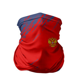 Бандана-труба 3D с принтом RUSSIA SPORT в городе Новоалтайск, 100% полиэстер, ткань с особыми свойствами — Activecool | плотность 150‒180 г/м2; хорошо тянется, но сохраняет форму | Тематика изображения на принте: russia | белый | болельщик | герб | двуглавый орел | корона | красный | лошадь | модные | надписи | орел | патриот | россия | синий | спорт | спортивные | триколор | униформа | фанат | цвет