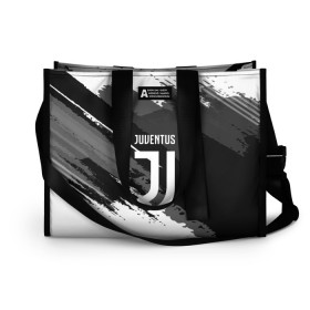 Сумка-шоппер 3D с принтом JUVENTUS SPORT STYLE в городе Новоалтайск, 100% полиэстер | застегивается на металлическую кнопку; внутренний карман застегивается на молнию. Стенки укреплены специальным мягким материалом, чтобы защитить содержимое от несильных ударов
 | football | soccer | ювентус