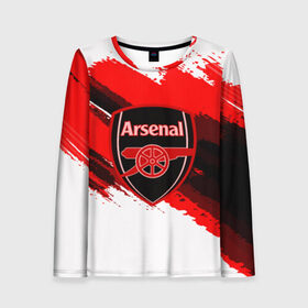 Женский лонгслив 3D с принтом ARSENAL SPORT STYLE в городе Новоалтайск, 100% полиэстер | длинные рукава, круглый вырез горловины, полуприлегающий силуэт | football | soccer | арсенал