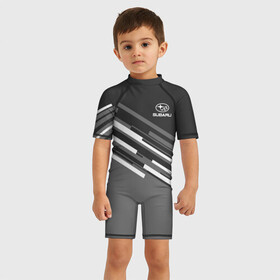 Детский купальный костюм 3D с принтом SUBARU SPORT в городе Новоалтайск, Полиэстер 85%, Спандекс 15% | застежка на молнии на спине | subaru | марка | машины | субару