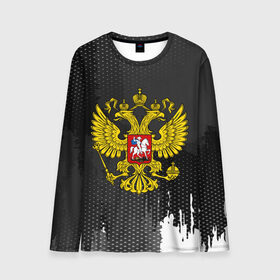 Мужской лонгслив 3D с принтом RUSSIA COLLECTION BLACK 2018 в городе Новоалтайск, 100% полиэстер | длинные рукава, круглый вырез горловины, полуприлегающий силуэт | 