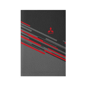 Обложка для паспорта матовая кожа с принтом MITSUBISHI SPORT в городе Новоалтайск, натуральная матовая кожа | размер 19,3 х 13,7 см; прозрачные пластиковые крепления | Тематика изображения на принте:  машина | марка | митсубиси