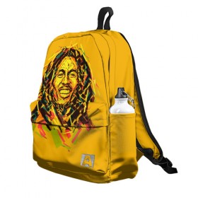 Рюкзак 3D с принтом bob marley в городе Новоалтайск, 100% полиэстер | лямки с регулируемой длиной, сверху петелька, чтобы рюкзак можно было повесить на вешалку. Основное отделение закрывается на молнию, как и внешний карман. Внутри два дополнительных кармана, один из которых закрывается на молнию. По бокам два дополнительных кармашка | гитарист | марли | музыкант | неста | регги | роберт
