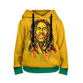 Детская толстовка 3D с принтом bob marley в городе Новоалтайск, 100% полиэстер | двухслойный капюшон со шнурком для регулировки, мягкие манжеты на рукавах и по низу толстовки, спереди карман-кенгуру с мягким внутренним слоем | гитарист | марли | музыкант | неста | регги | роберт
