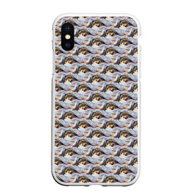 Чехол для iPhone XS Max матовый с принтом Ежики в городе Новоалтайск, Силикон | Область печати: задняя сторона чехла, без боковых панелей | еж | ежик | колючий | паттерн