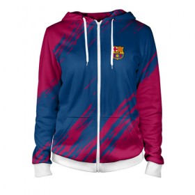 Женская толстовка 3D на молнии с принтом FC Barca 2018 Original в городе Новоалтайск, 100% полиэстер | длина до линии бедра, манжеты и пояс оформлены мягкой тканевой резинкой, двухслойный капюшон со шнурком для регулировки, спереди молния, по бокам два кармана | fc | fc barcelona | fcb | fly emirates | ronaldo | абстракция | барселона | геометрия | зож | клуб | линии | месси | модные | мяч | реал мадрид | спорт | спортивные | тренды | футбол | футбольный клуб | эмблема
