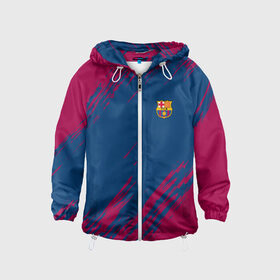 Детская ветровка 3D с принтом FC Barca 2018 Original в городе Новоалтайск, 100% полиэстер | подол и капюшон оформлены резинкой с фиксаторами, по бокам два кармана без застежек, один потайной карман на груди | fc | fc barcelona | fcb | fly emirates | ronaldo | абстракция | барселона | геометрия | зож | клуб | линии | месси | модные | мяч | реал мадрид | спорт | спортивные | тренды | футбол | футбольный клуб | эмблема