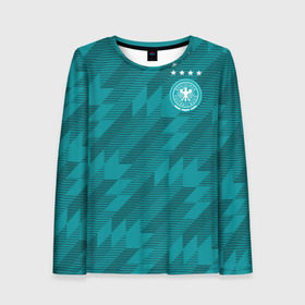 Женский лонгслив 3D с принтом Germany away WC 2018 в городе Новоалтайск, 100% полиэстер | длинные рукава, круглый вырез горловины, полуприлегающий силуэт | cup | fifa | world | германия | мира | фифа | чемпионат | чемпионы