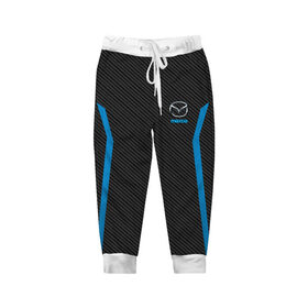 Детские брюки 3D с принтом MAZDA SPORT в городе Новоалтайск, 100% полиэстер | манжеты по низу, эластичный пояс регулируется шнурком, по бокам два кармана без застежек, внутренняя часть кармана из мелкой сетки | mazda | мазда | марка | машины