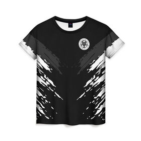 Женская футболка 3D с принтом LEICESTER CITY 2018 SPORT в городе Новоалтайск, 100% полиэфир ( синтетическое хлопкоподобное полотно) | прямой крой, круглый вырез горловины, длина до линии бедер | football | soccer | черно белый