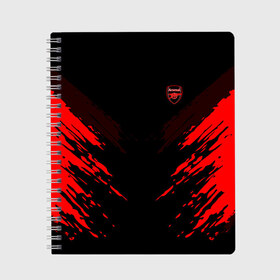 Тетрадь с принтом ARSENAL 2018 SPORT в городе Новоалтайск, 100% бумага | 48 листов, плотность листов — 60 г/м2, плотность картонной обложки — 250 г/м2. Листы скреплены сбоку удобной пружинной спиралью. Уголки страниц и обложки скругленные. Цвет линий — светло-серый
 | Тематика изображения на принте: football | soccer | арсенал