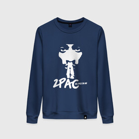 Женский свитшот хлопок с принтом 2Pac – All Eyez On Me в городе Новоалтайск, 100% хлопок | прямой крой, круглый вырез, на манжетах и по низу широкая трикотажная резинка  | 2pac | 2pak | 2пак | makaveli | shakur | thug life | tupac | амару | ганста | гето | гетто | жизнь головореза | крутой | надпись | реп | репер | рэп | рэпер | тупак | хип хоп | хипхоп | шакур