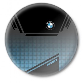 Значок с принтом BMW SPORT в городе Новоалтайск,  металл | круглая форма, металлическая застежка в виде булавки | bmw | бмв | марка | машины