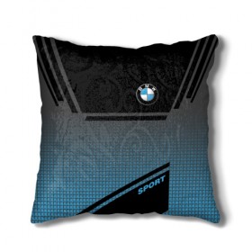 Подушка 3D с принтом BMW SPORT в городе Новоалтайск, наволочка – 100% полиэстер, наполнитель – холлофайбер (легкий наполнитель, не вызывает аллергию). | состоит из подушки и наволочки. Наволочка на молнии, легко снимается для стирки | bmw | бмв | марка | машины