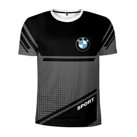 Мужская футболка 3D спортивная с принтом BMW SPORT в городе Новоалтайск, 100% полиэстер с улучшенными характеристиками | приталенный силуэт, круглая горловина, широкие плечи, сужается к линии бедра | bmw | бмв | марка | машины