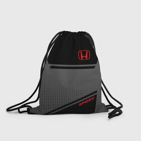 Рюкзак-мешок 3D с принтом HONDA SPORT в городе Новоалтайск, 100% полиэстер | плотность ткани — 200 г/м2, размер — 35 х 45 см; лямки — толстые шнурки, застежка на шнуровке, без карманов и подкладки | Тематика изображения на принте: honda | марка | машины | хонда