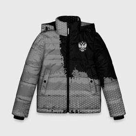 Зимняя куртка для мальчиков 3D с принтом Russia Sport collection Gray в городе Новоалтайск, ткань верха — 100% полиэстер; подклад — 100% полиэстер, утеплитель — 100% полиэстер | длина ниже бедра, удлиненная спинка, воротник стойка и отстегивающийся капюшон. Есть боковые карманы с листочкой на кнопках, утяжки по низу изделия и внутренний карман на молнии. 

Предусмотрены светоотражающий принт на спинке, радужный светоотражающий элемент на пуллере молнии и на резинке для утяжки | abstraction | grunge | russia | sport | абстракция | герб | краска | русский | символика рф | спорт | спортивный | триколор | униформа | форма | я русский