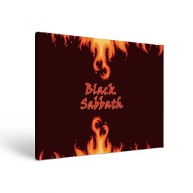 Холст прямоугольный с принтом Black Sabbath в городе Новоалтайск, 100% ПВХ |  | rock | группы | дым | металл | музыка | огонь | пламя | рок | рокер | тяжелый