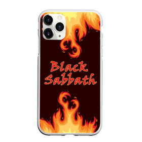 Чехол для iPhone 11 Pro Max матовый с принтом Black Sabbath в городе Новоалтайск, Силикон |  | Тематика изображения на принте: rock | группы | дым | металл | музыка | огонь | пламя | рок | рокер | тяжелый