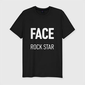 Мужская футболка премиум с принтом Face rock star в городе Новоалтайск, 92% хлопок, 8% лайкра | приталенный силуэт, круглый вырез ворота, длина до линии бедра, короткий рукав | hip hop | hiphop | mayhem | mc | rap | revenge | vlone | зачитал | иван дрёмин | клауд | мс | реп | репер | речитатив | рэп | рэпер | трэп | фас | фейс | фес | хип | хипхоп | хоп