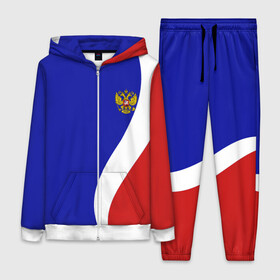 Женский костюм 3D с принтом Герб РФ Триколор в городе Новоалтайск,  |  | russia | sport | герб | орел | патриот | патриотизм | российский | россия | русский | символика | спорт | триколор | униформа