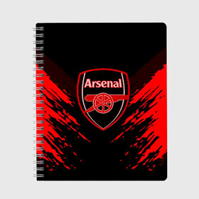 Тетрадь с принтом ARSENAL SPORT в городе Новоалтайск, 100% бумага | 48 листов, плотность листов — 60 г/м2, плотность картонной обложки — 250 г/м2. Листы скреплены сбоку удобной пружинной спиралью. Уголки страниц и обложки скругленные. Цвет линий — светло-серый
 | Тематика изображения на принте: football | soccer | арсенал