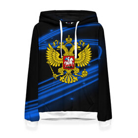 Женская толстовка 3D с принтом Russia collection abstract в городе Новоалтайск, 100% полиэстер  | двухслойный капюшон со шнурком для регулировки, мягкие манжеты на рукавах и по низу толстовки, спереди карман-кенгуру с мягким внутренним слоем. | abstraction | grunge | russia | sport | абстракция | герб | краска | русский | символика рф | спорт | спортивный | триколор | униформа | форма | я русский