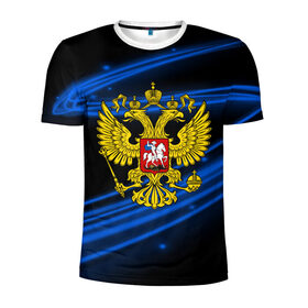 Мужская футболка 3D спортивная с принтом Russia collection abstract в городе Новоалтайск, 100% полиэстер с улучшенными характеристиками | приталенный силуэт, круглая горловина, широкие плечи, сужается к линии бедра | Тематика изображения на принте: abstraction | grunge | russia | sport | абстракция | герб | краска | русский | символика рф | спорт | спортивный | триколор | униформа | форма | я русский