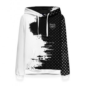Женская толстовка 3D с принтом Arsenal uniform black 2018 в городе Новоалтайск, 100% полиэстер  | двухслойный капюшон со шнурком для регулировки, мягкие манжеты на рукавах и по низу толстовки, спереди карман-кенгуру с мягким внутренним слоем. | football | soccer | арсенал
