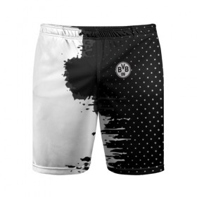 Мужские шорты 3D спортивные с принтом Borussia uniform black 2018 в городе Новоалтайск,  |  | football | soccer | боруссия