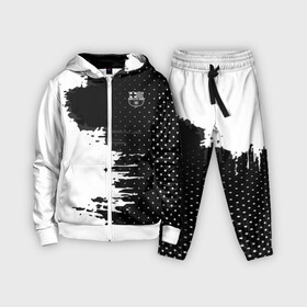 Детский костюм 3D с принтом Barcelona uniform black 2018 в городе Новоалтайск,  |  | football | soccer | барселона