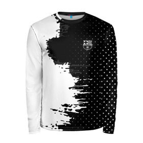 Мужской лонгслив 3D с принтом Barcelona uniform black 2018 в городе Новоалтайск, 100% полиэстер | длинные рукава, круглый вырез горловины, полуприлегающий силуэт | football | soccer | барселона