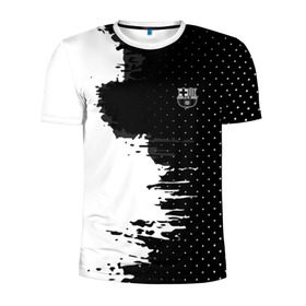 Мужская футболка 3D спортивная с принтом Barcelona uniform black 2018 в городе Новоалтайск, 100% полиэстер с улучшенными характеристиками | приталенный силуэт, круглая горловина, широкие плечи, сужается к линии бедра | football | soccer | барселона