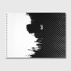 Альбом для рисования с принтом Juventus uniform black 2018 в городе Новоалтайск, 100% бумага
 | матовая бумага, плотность 200 мг. | Тематика изображения на принте: football | soccer | ювентус