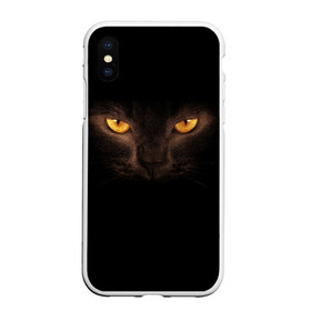 Чехол для iPhone XS Max матовый с принтом Кошачий Взгляд в городе Новоалтайск, Силикон | Область печати: задняя сторона чехла, без боковых панелей | глаза | желтый | кот | котейка | котенок | котик | котя | кошка | усатый