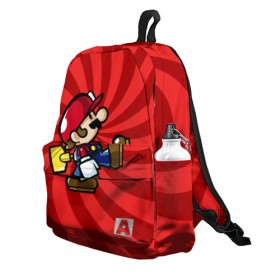 Рюкзак 3D с принтом Mario в городе Новоалтайск, 100% полиэстер | лямки с регулируемой длиной, сверху петелька, чтобы рюкзак можно было повесить на вешалку. Основное отделение закрывается на молнию, как и внешний карман. Внутри два дополнительных кармана, один из которых закрывается на молнию. По бокам два дополнительных кармашка | Тематика изображения на принте: nintendo | марио | нинтендо
