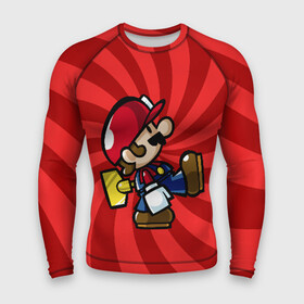 Мужской рашгард 3D с принтом Mario в городе Новоалтайск,  |  | nintendo | марио | нинтендо