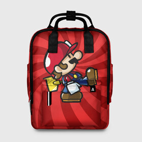 Женский рюкзак 3D с принтом Mario в городе Новоалтайск, 100% полиэстер | лямки с регулируемой длиной, сверху ручки, чтобы рюкзак нести как сумку. Основное отделение закрывается на молнию, как и внешний карман. Внутри два дополнительных кармана, один из которых закрывается на молнию. По бокам два дополнительных кармашка, куда поместится маленькая бутылочка
 | Тематика изображения на принте: nintendo | марио | нинтендо