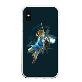 Чехол для iPhone XS Max матовый с принтом The Legend of Zelda в городе Новоалтайск, Силикон | Область печати: задняя сторона чехла, без боковых панелей | воин | ганон | зельда | игра | легенда | линк | лук | оружие | приключения | рыцарь | стрела