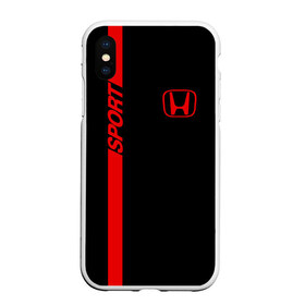 Чехол для iPhone XS Max матовый с принтом HONDA SPORT в городе Новоалтайск, Силикон | Область печати: задняя сторона чехла, без боковых панелей | honda | марка | машины | хонда